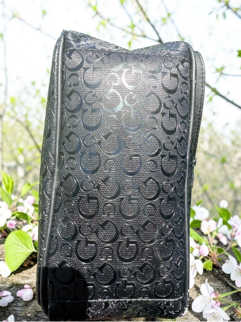 Guess Iridescent Black Logo Mini Backpack - Picture 7 of 9